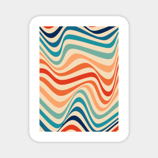 Retro 70s Waves Illusion Magnet