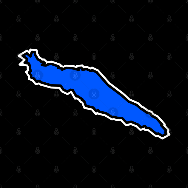 Texad Island Silhouette in Indigo Blue - Plain and Simple - Texada Island by City of Islands