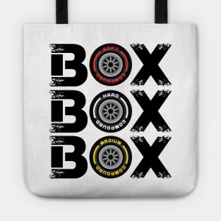 Box Box Box F1 Tyre Compound V2 Design Tote