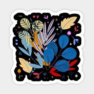 illustration of abstract colored flower Magnet