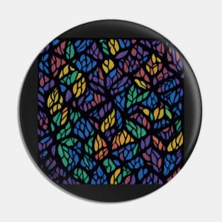 Patterns of Stained Glass Window on Canvas Pin