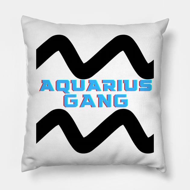 Aquarius Gang Pillow by BlunBla Design