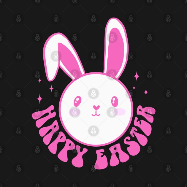 Happy easter a cute and groovy easter bunny for women by Yarafantasyart