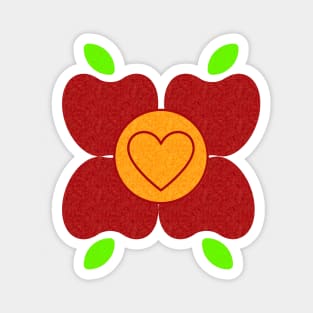 Loving Apples and Oranges Flower Magnet