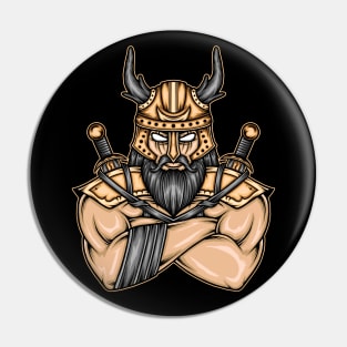 Viking warrior illustration Pin