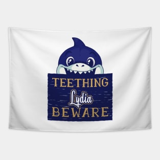 Lydia - Funny Kids Shark - Personalized Gift Idea - Bambini Tapestry