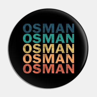 Osman Name T Shirt - Osman Vintage Retro Name Gift Item Tee Pin