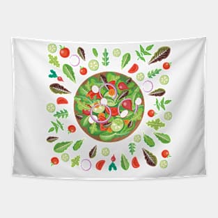 Food Flat Lay Tapestry