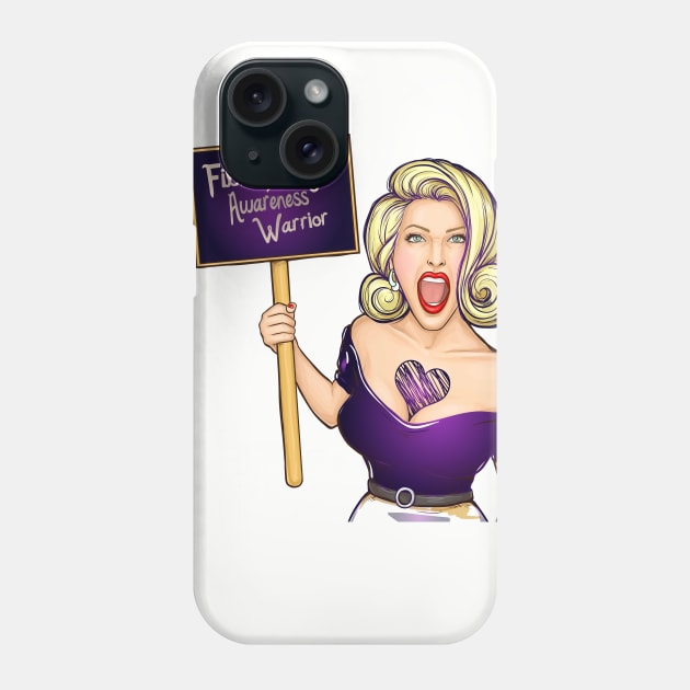 Fibromyalgia Awareness Warrior Phone Case by Fibromyalgia Store