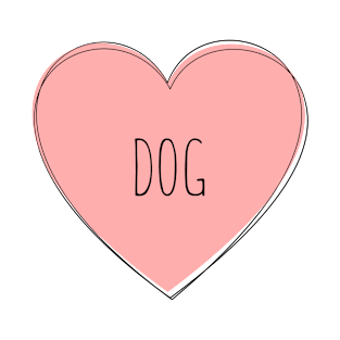 I Love Dog Heart T-Shirt