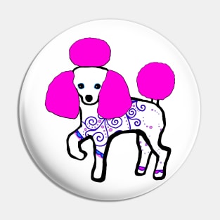 Poodle Fanciness -- Pink Pin