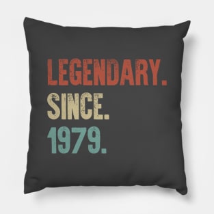 Retro Vintage 40th Birthday Legendary Since 1979 Pillow