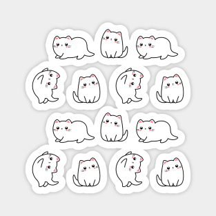 Cut funny cat set. Magnet