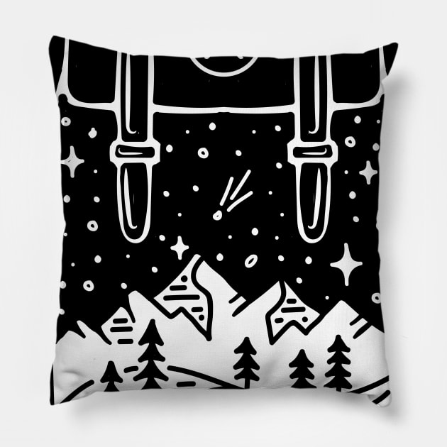 Travel / Hiking Backpack Pillow by Vectographers