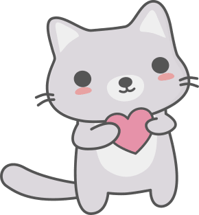 Cute Cat With A Heart T-Shirt Magnet