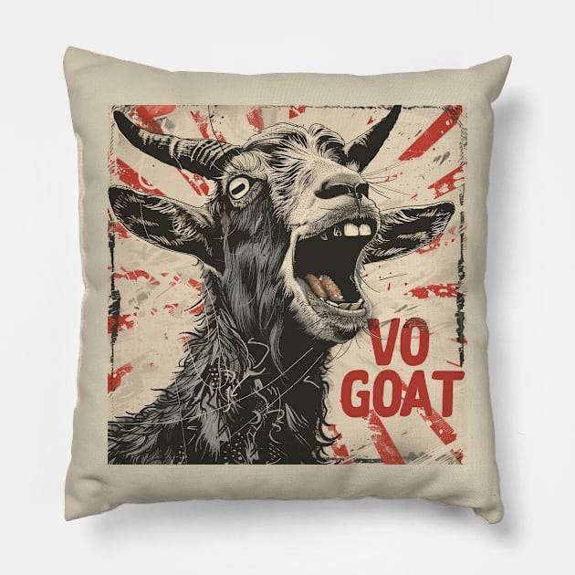 Go Vote Vo Goat Pillow by BreastlySnipes