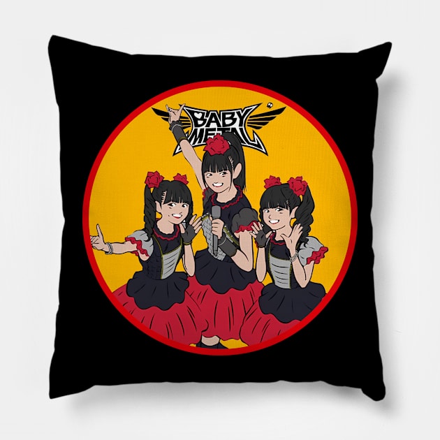 Baby Metal Japan Cute Pillow by Grindbising