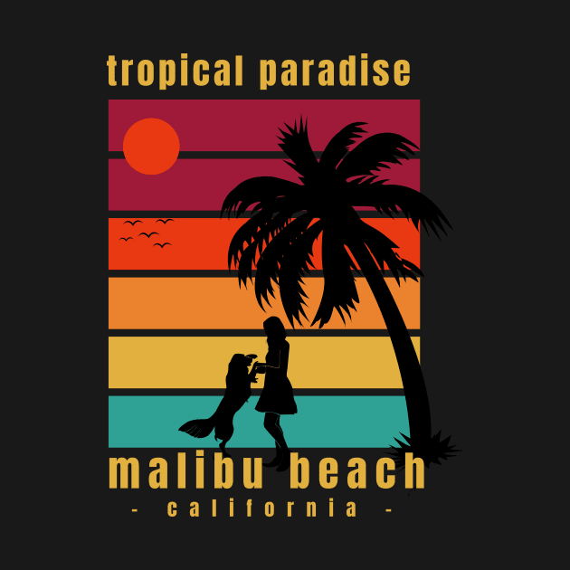 Malibu beach California by love shop store