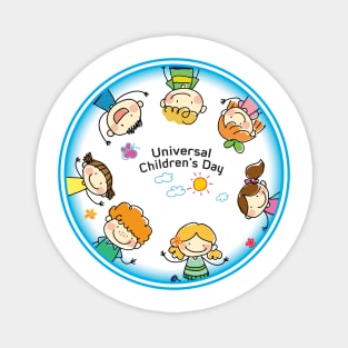 Happy Children all around the world Magnet