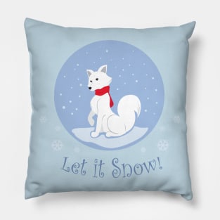 Let it Snow (Arctic Fox) Pillow