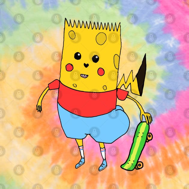 Yellow Cartoon Character - SpongeBart PikaPants Knock Off Brand Funny Parody Boot Version 2 by blueversion