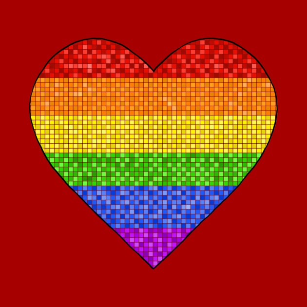 Pride Pixel Heart by ArtAndBliss