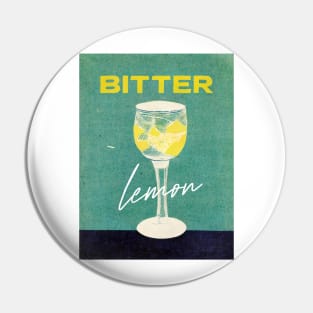Bitter Lemon Retro Poster on Barshelf Bar Prints, Vintage Drinks, Recipe, Wall Art Pin