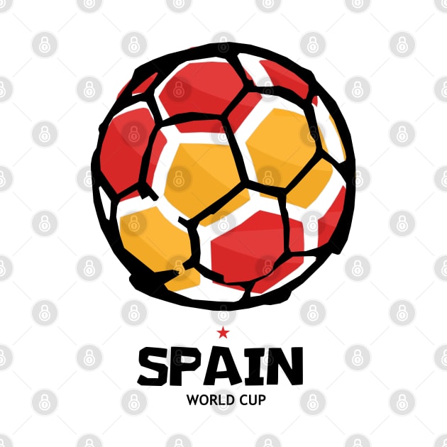 Spain Football Country Flag by KewaleeTee