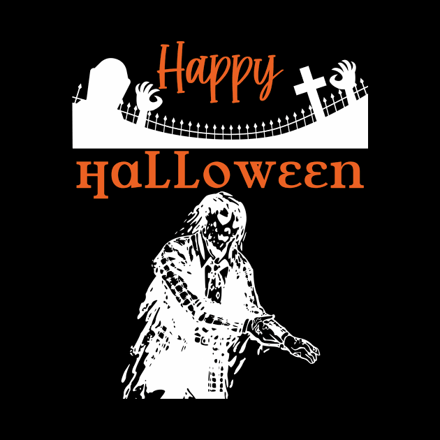 Happy Halloween Zombie by Crimson Leo Designs