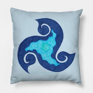 Water Triskell Pillow