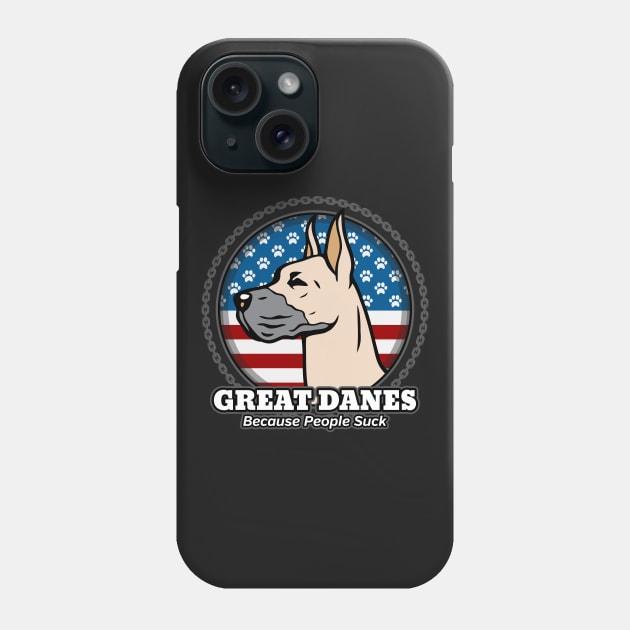 Great Danes Because People Suck Phone Case by RadStar