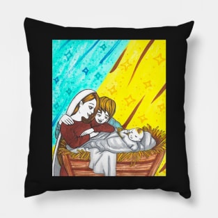 The birth of Jesus Pillow