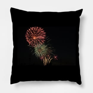 Fire Works at night in the sky Pillow