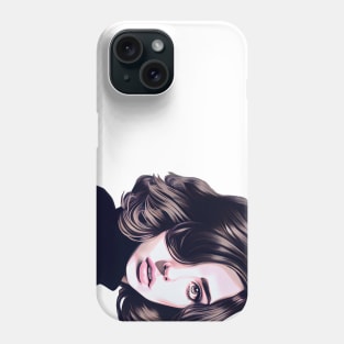 Ana de Armas Pink with Neutral Pastel Color Tones, Retro Vintage Modern Pop Art Design Phone Case