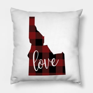 Idaho Love Buffalo Plaid Pillow