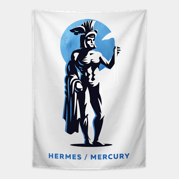 Hermes / Mercury Tapestry by DISOBEY