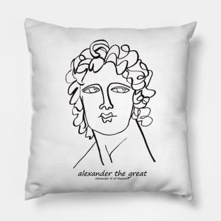 Alexander the Great statue Pillow