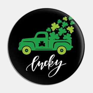 Lucky shamrock vintage Funny St Patricks Day Pin