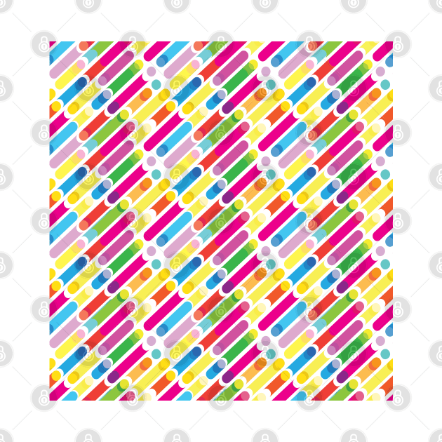 Abstract Colorful Diagonal Lines Dynamic Geometric Pattern Summer Colors Collection. Contemporary Art by sofiartmedia