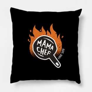 mama fire (dark background) Pillow