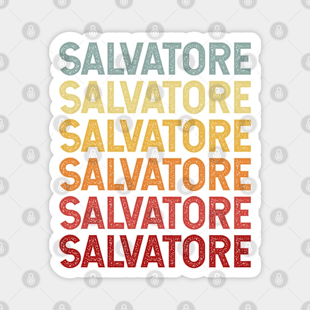 Salvatore Name Vintage Retro Gift Named Salvatore Magnet by CoolDesignsDz