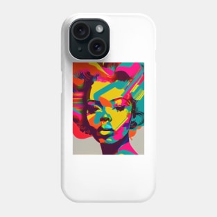 Abstract pop art style woman portrait Phone Case