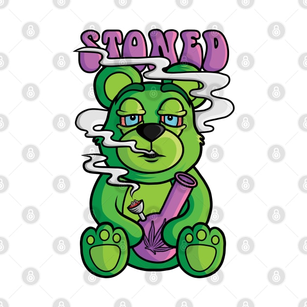 Stoned Weed Bear by MightyShroom