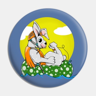 Rabbit on a river Pin