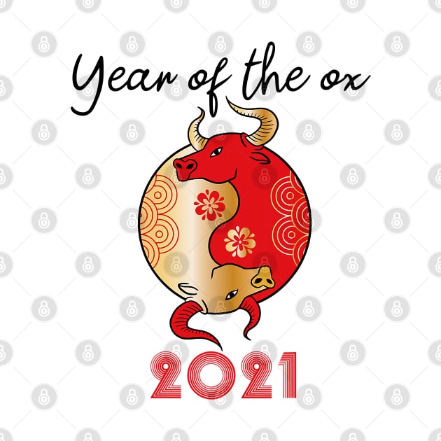 Chinese Zodiac Ying Yang Year Of The Ox 2021 by ruffianlouse