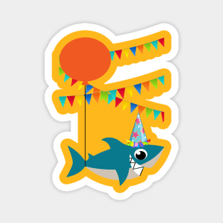 BIRTHDAY BALLOON SHARK Magnet