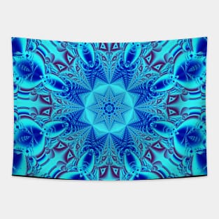 Light Blue Star Mandala Tapestry