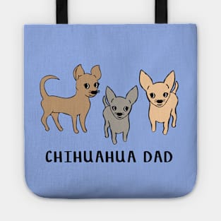 Chihuahua dad - blue Tote