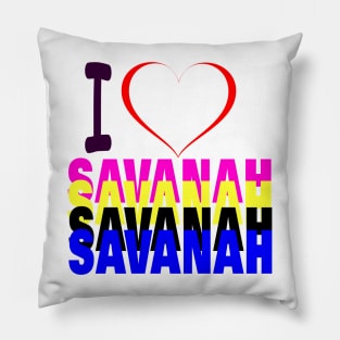 i love Savannah Pillow