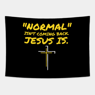 NORMAL ISN'T COMING BACK JESUS IS Tapestry